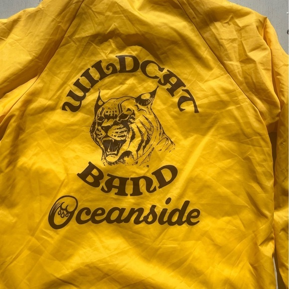 Men's Vintage El Camino Band Windbreaker Yellow Spell-Out S Oceanside 80s USA - Picture 11 of 15